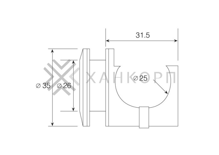 Раздвижная система Тау τ FDS-10 , нержавейка/матовый