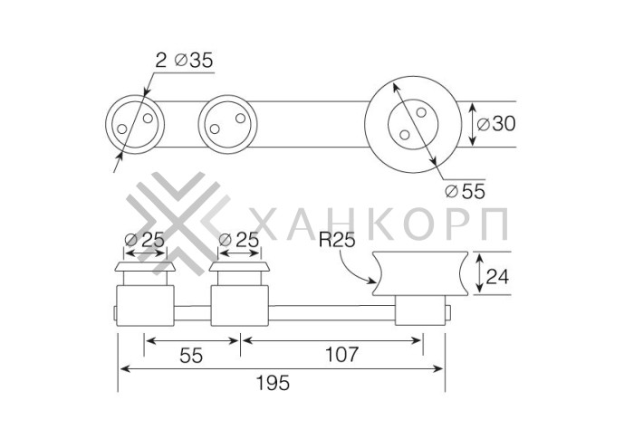 Раздвижная система Тау τ FDS-10 , нержавейка/матовый