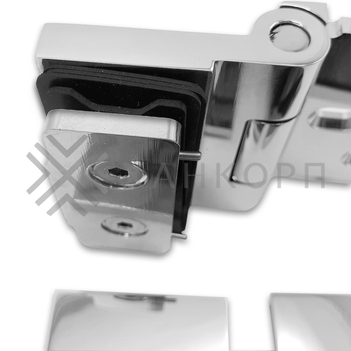 Петля Майя FDP-170 стена-стекло 90˚ открывание наружу, латунь/хром