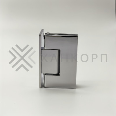 Петля Альфа α FDP-10 стена-стекло с боковым креплением, цинк/хром