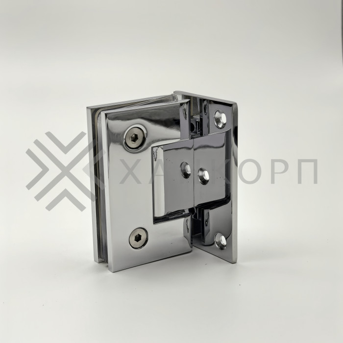 Петля Альфа α FDP-10 стена-стекло с боковым креплением, цинк/хром