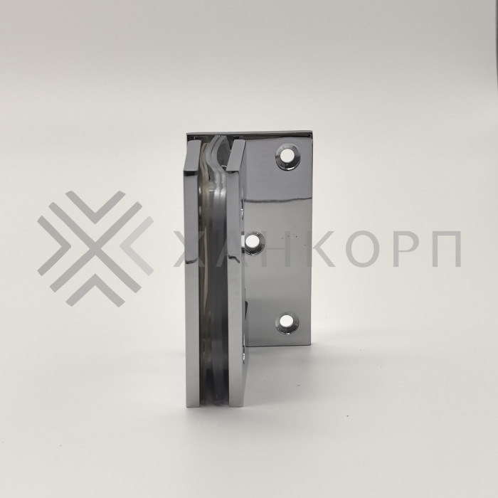Петля Альфа α FDP-10 стена-стекло с боковым креплением, цинк/хром
