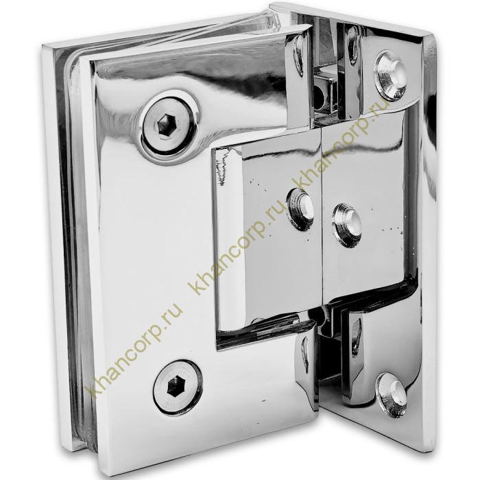 Петля Альфа α FDP-10 стена-стекло с боковым креплением, цинк/хром