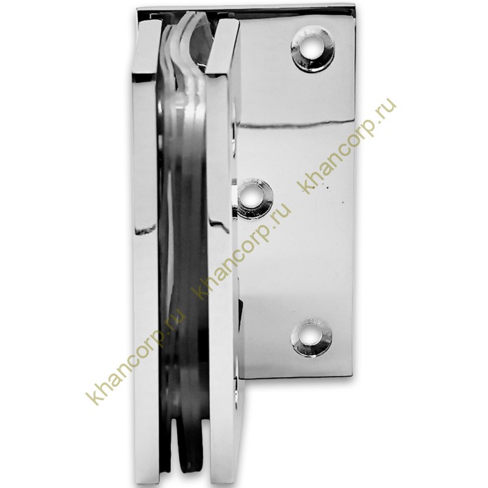 Петля Альфа α FDP-10 стена-стекло с боковым креплением, цинк/хром