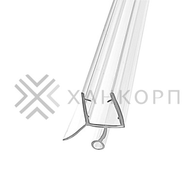 Уплотнитель нижний с каплей прозрачный 2.2 м под стекло 8 мм FDPP-100.8