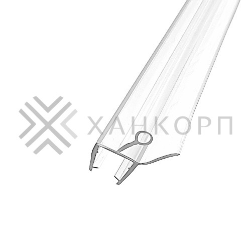 Уплотнитель нижний с каплей прозрачный 2.2 м под стекло 8 мм FDPP-100.8