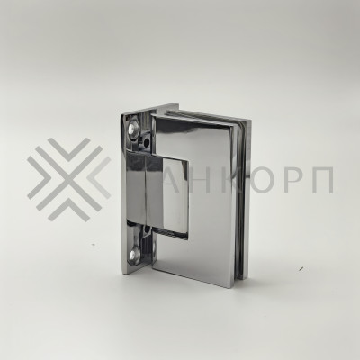 Петля Альфа α FDP-11 стена-стекло центральное крепление, цинк/хром