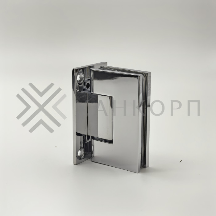 Петля Альфа α FDP-11 стена-стекло центральное крепление, цинк/хром