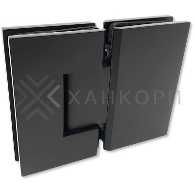 Петля Альфа α FDP-152 Премиум стекло-стекло 180˚, нержавейка/черный