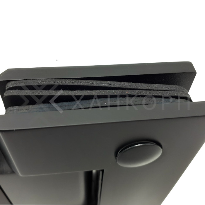 Петля Альфа α FDP-152 Премиум стекло-стекло 180˚, нержавейка/черный