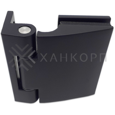 Петля Европа FDP-114 стена-стекло 90° без крышек, нержавейка/черный