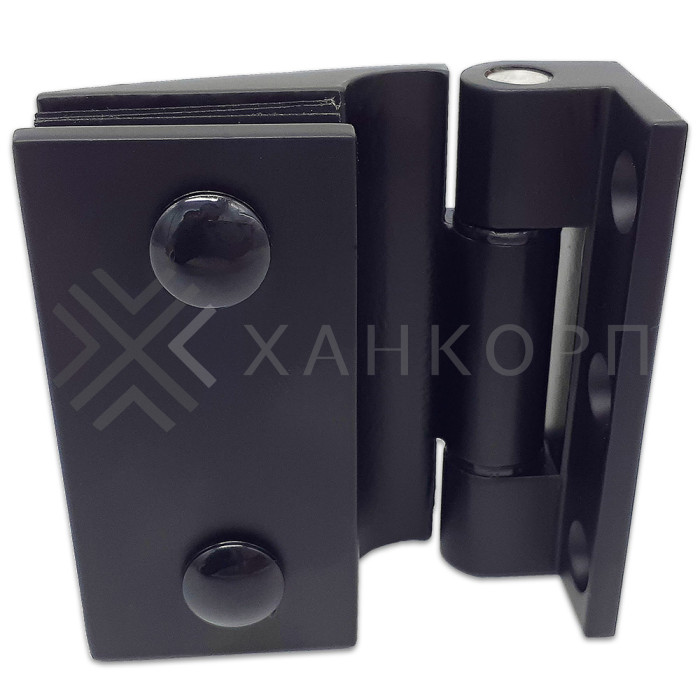Петля Европа FDP-114 стена-стекло 90° без крышек, нержавейка/черный