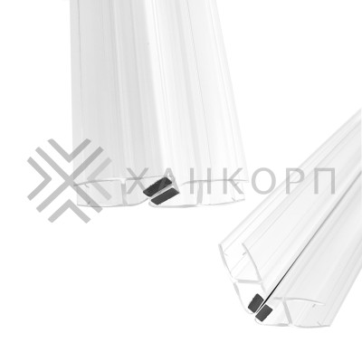 Уплотнитель ПРЕМИУМ магнитный 90°, 180° прозрачный, белый магнит 2.2 м под стекло 6 мм FDPP-502.6