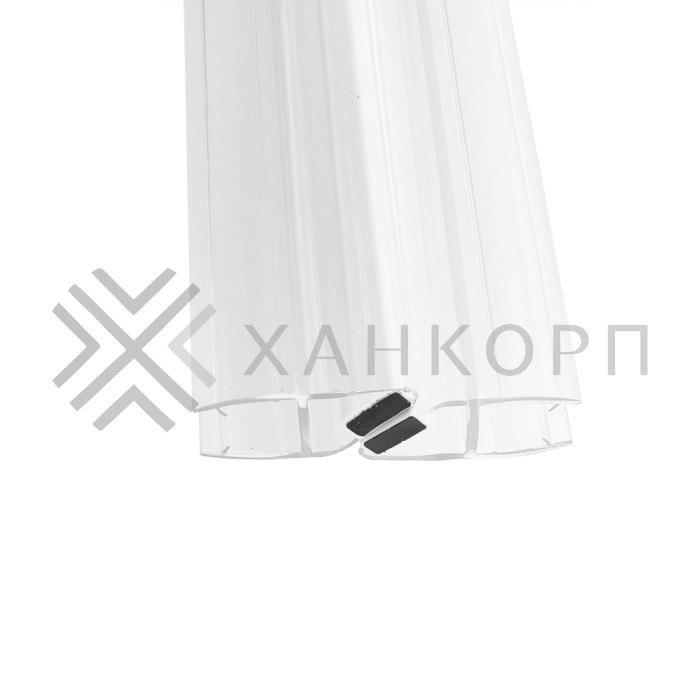 Уплотнитель ПРЕМИУМ магнитный 90°, 180° прозрачный, белый магнит 2.2 м под стекло 6 мм FDPP-502.6