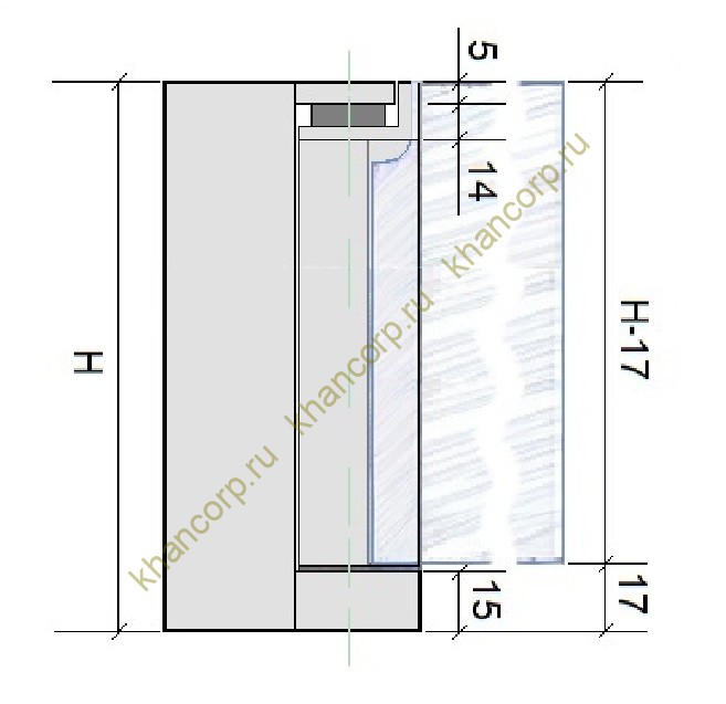 Петля Ника FDP-302 сплошная стена-стекло, высота 2100 мм, для стекла 8 мм, алюминий/хром