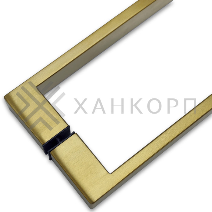 Ручка скоба FDR-88, 25х10х300х1.0 мм, нержавейка/брашированное золото