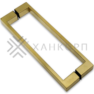 Ручка скоба FDR-88, 25х10х300х1.0 мм, нержавейка/брашированное золото