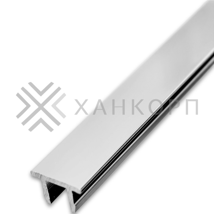 Верхняя заглушка FDPA-500.1 для п-образного профиля 19х13х2 мм, 1 м, алюминий/полированный