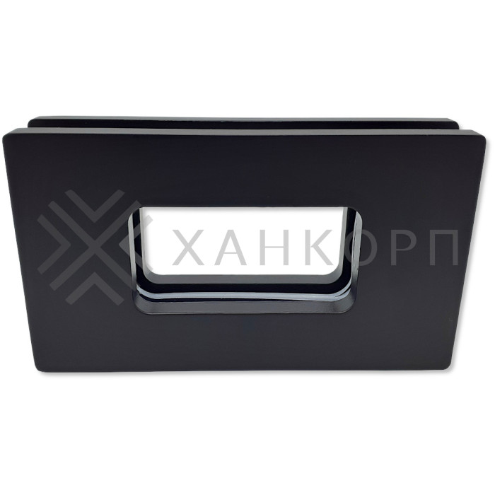 Ручка купе Дриада FDR-111, 122х70 прямоугольная, межосевое 100, нержавейка/черный