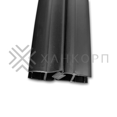 Уплотнитель магнитный ПРЕМИУМ 135°, 180° черный 2.2 м под стекло 6 мм FDPP-501.6