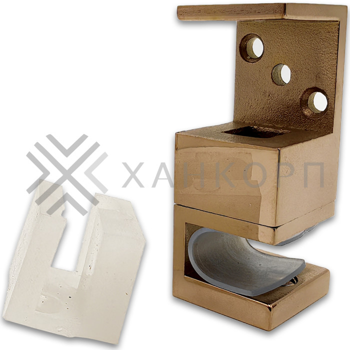 Нижняя направляющая FDS-33 двойная, нержавейка/розовое золото