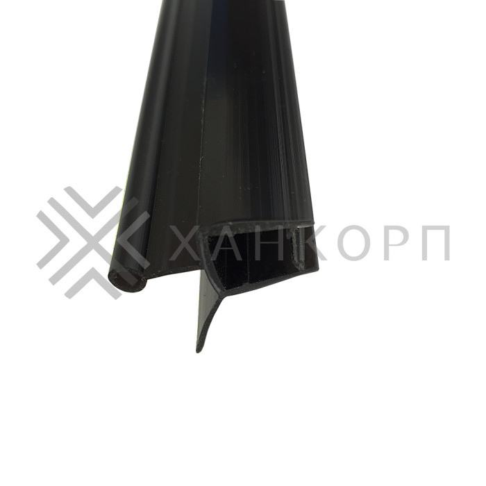 Уплотнитель нижний с каплей черный 2.2 м под стекло 8 мм FDPP-100.8