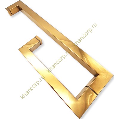 Ручка скоба FDR-72, 25x25x200x400х1.0 мм, нержавейка/золото