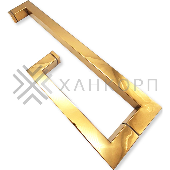 Ручка скоба FDR-72, 25x25x200x400х1.0 мм, нержавейка/золото