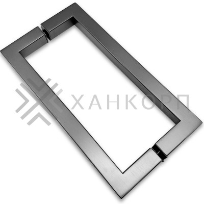 Ручка скоба FDR-71, 19х19х220х1.0 мм, нержавейка/оружейная сталь