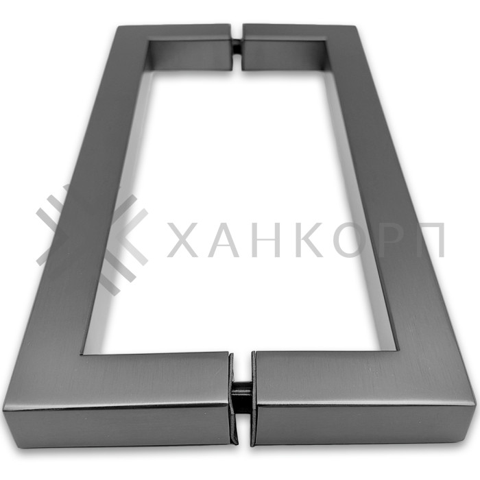 Ручка скоба FDR-71, 19х19х220х1.0 мм, нержавейка/оружейная сталь