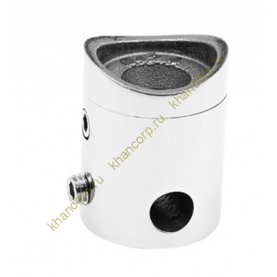 Держатель FOP-5T.01 тросика Ø5 мм, 22*30 мм, под трубу Ø38 мм, нержавейка/полированный