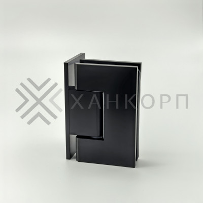 Петля Альфа α FDP-10 стена-стекло с боковым креплением, нержавейка/черный