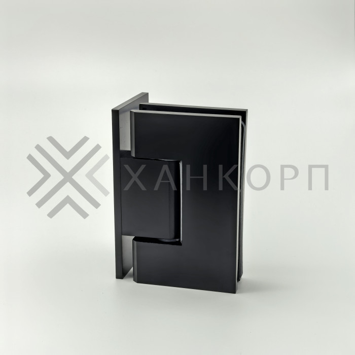 Петля Альфа α FDP-10 стена-стекло с боковым креплением, нержавейка/черный