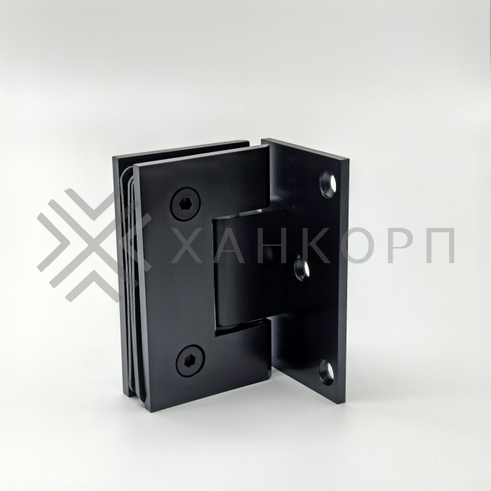 Петля Альфа α FDP-10 стена-стекло с боковым креплением, нержавейка/черный