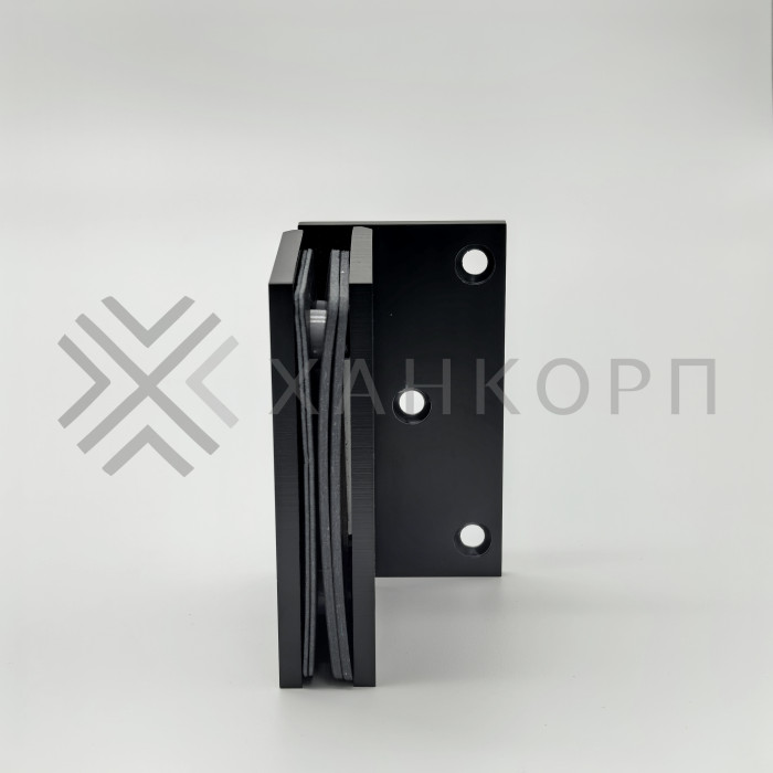 Петля Альфа α FDP-10 стена-стекло с боковым креплением, нержавейка/черный