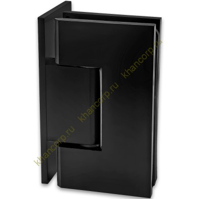 Петля Альфа α FDP-10 стена-стекло с боковым креплением, нержавейка/черный