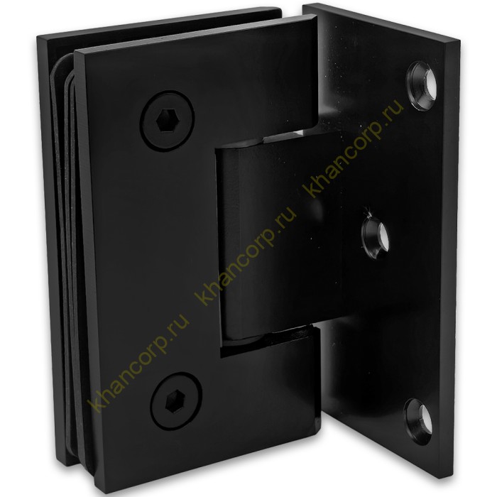 Петля Альфа α FDP-10 стена-стекло с боковым креплением, нержавейка/черный