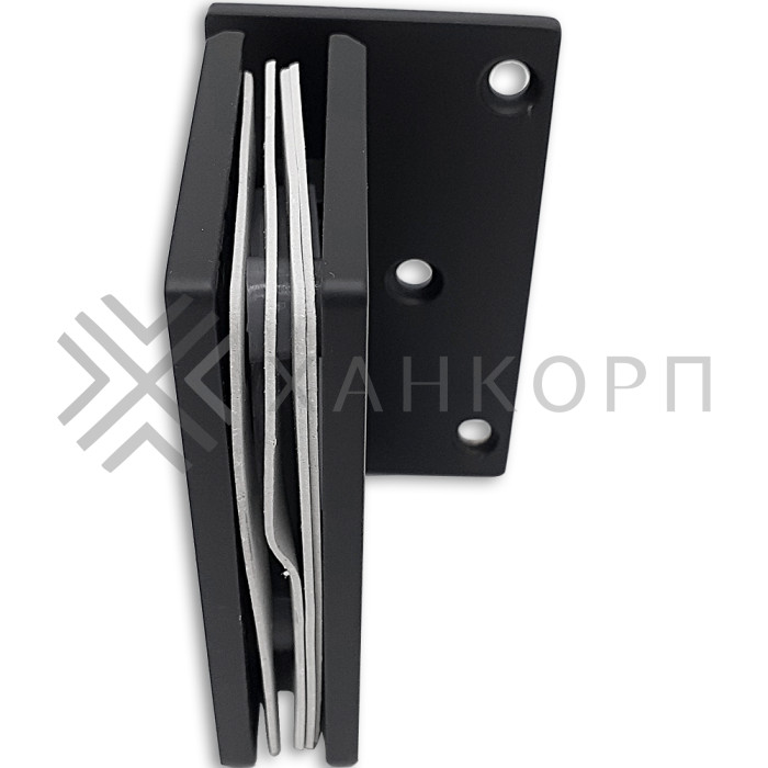 Петля Альфа α FDP-10 стена-стекло с боковым креплением, нержавейка/черный