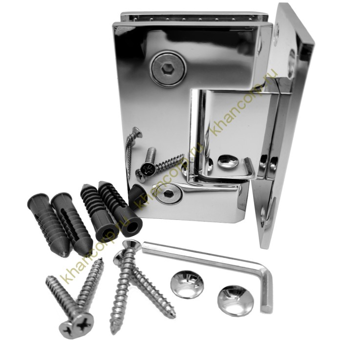 Петля Альфа α FDP-11E стена-стекло с центральным креплением, нержавейка/полированный