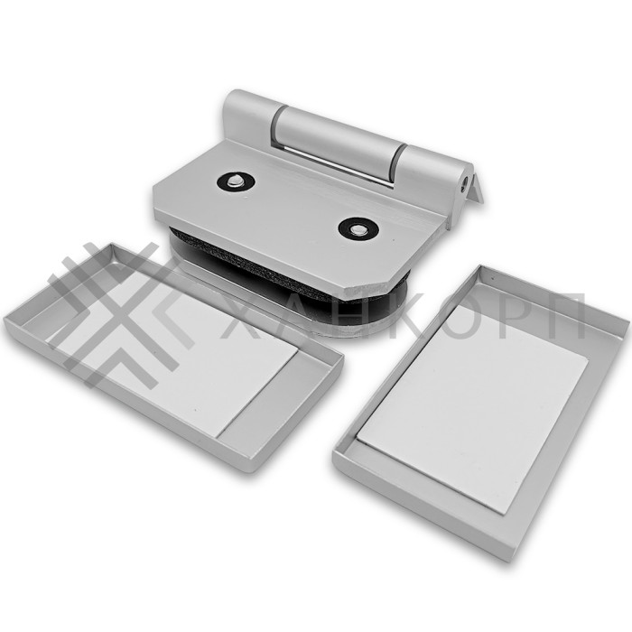 Петля FMP-14 для межкомнатной двери из стекла на коробку, алюминий/анодированный