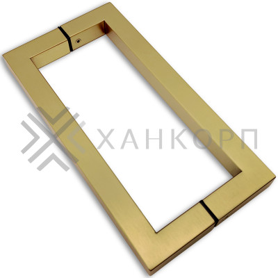 Ручка скоба FDR-71, 19х19х220х1.0 мм, нержавейка/брашированное золото