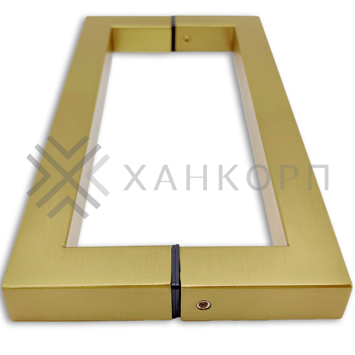 Ручка скоба FDR-71, 19х19х220х1.0 мм, нержавейка/брашированное золото