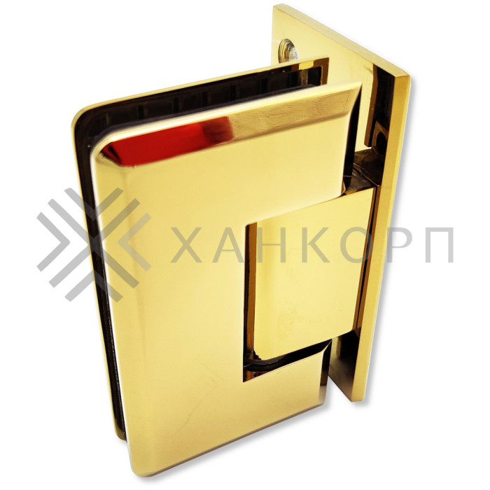 Петля Бета β FDP-20 стена-стекло с боковым креплением, цинк/золото