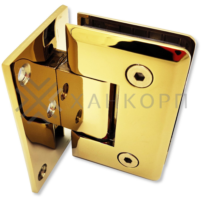 Петля Бета β FDP-20 стена-стекло с боковым креплением, цинк/золото