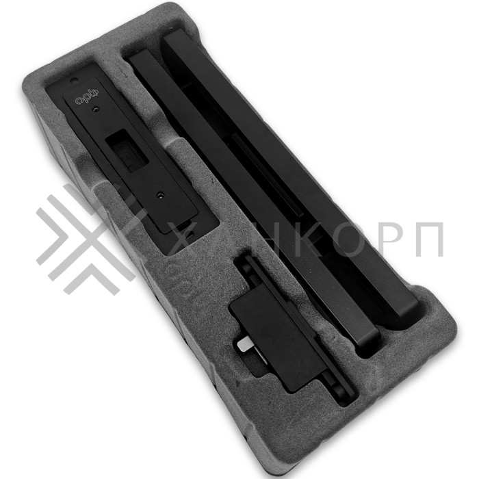 Комплект ручек FDR-304 для стеклянной двери с магнитным замком, алюминий/черный