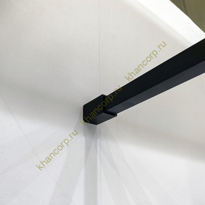 Комплект душевой шторки FDS-110 размером 900х1900 с рифл+проз стеклом 8мм, алюминий/черный