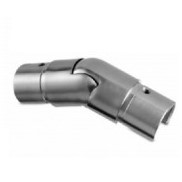 Отвод поворотный FOP-42p.08 для поручня Ø42.4 мм с пазом, нержавейка/полированный