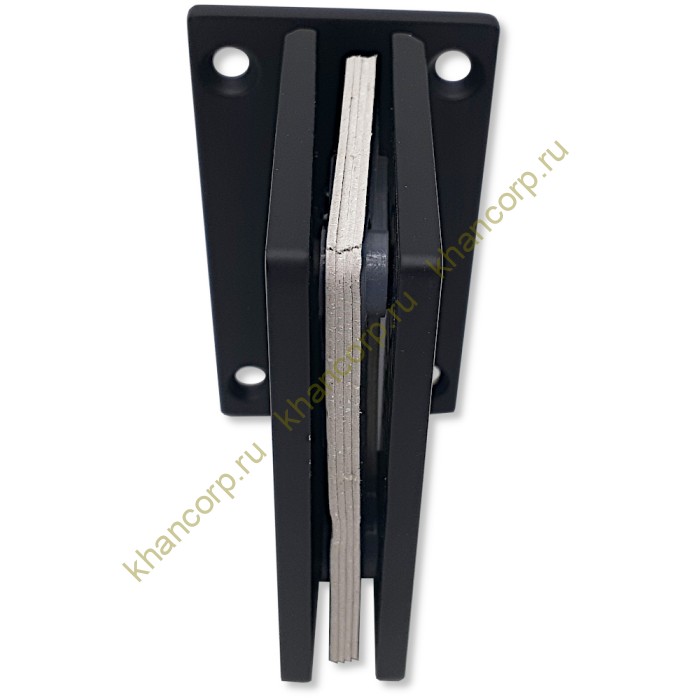 Петля Альфа α FDP-11E стена-стекло с центральным креплением, нержавейка/черный