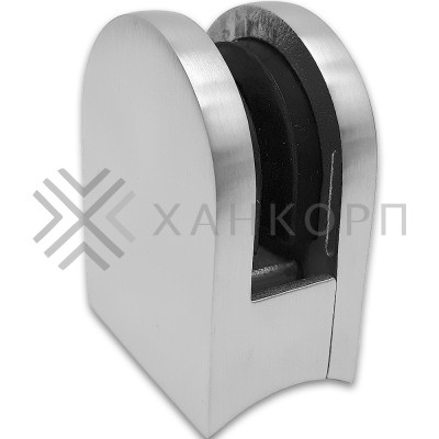 Крепление стекла FKK-80, 40х50х27 к круглой трубе Ø38 литое, нержавейка/матовый