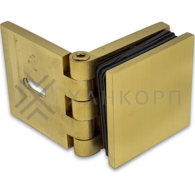 Коннектор Пегас FDK-100 стена-стекло 0°-180°, латунь/брашированное золото